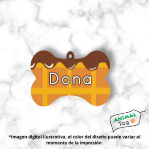 Placa ID para perros Waffle