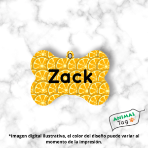 Placa ID para perros Naranjas